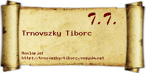 Trnovszky Tiborc névjegykártya
